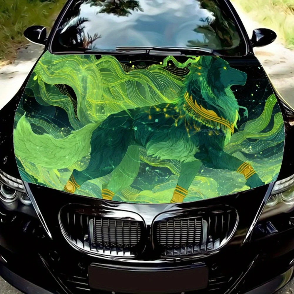 

Cool Wolf print,car hood stickers,PVC waterproof Self adhesive car hood sticker,car hood decoration protection stickers,Auto Acc