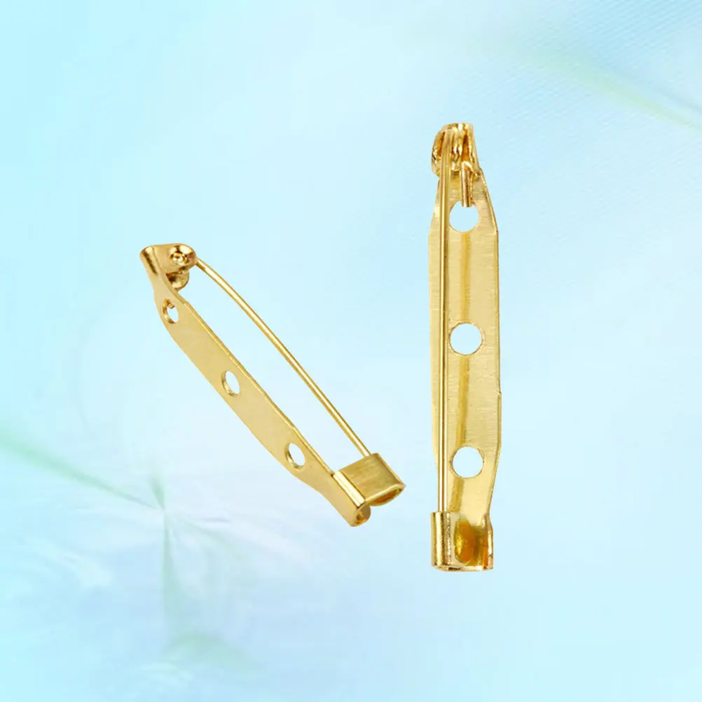 

200Pcs Safety Brooch Pin Metal Alloy Golden 3.5cm Fastener Pins for Blanket Skirt Jewelry DIY Safety Pin Back Pins