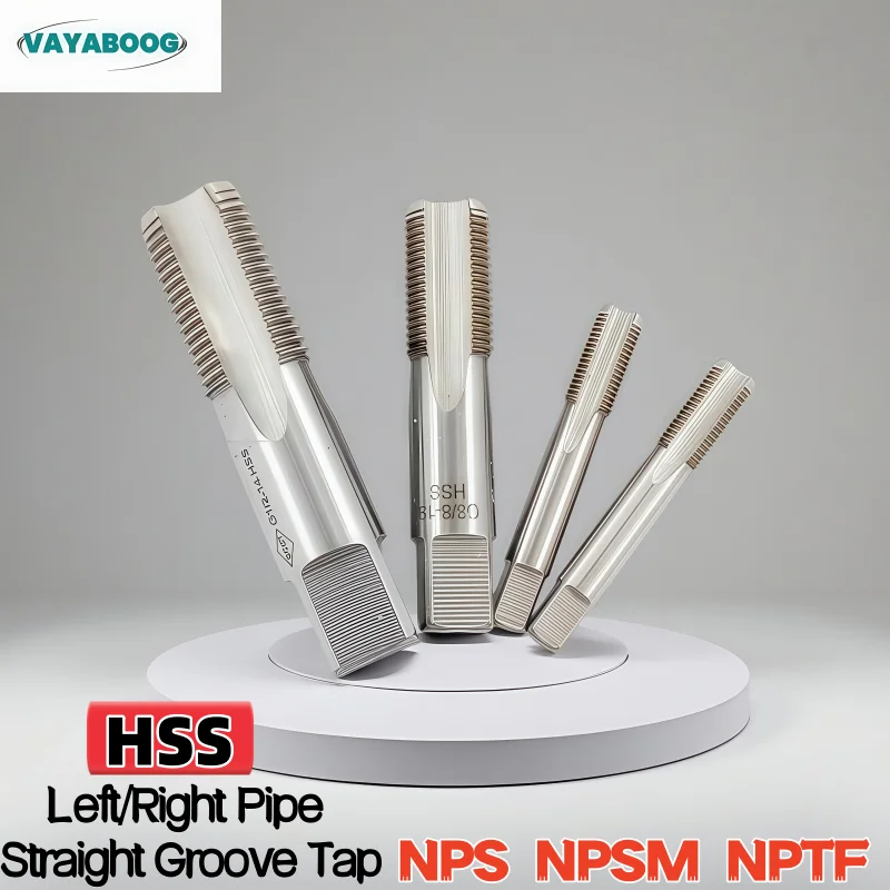 

1PCS Left/Right HSS American Pipe Straight Groove Tap NPS/NPSM/NPTF1/16-27 1/8 3/8 1/4-18 3/4 1/2-14 1'' 2''