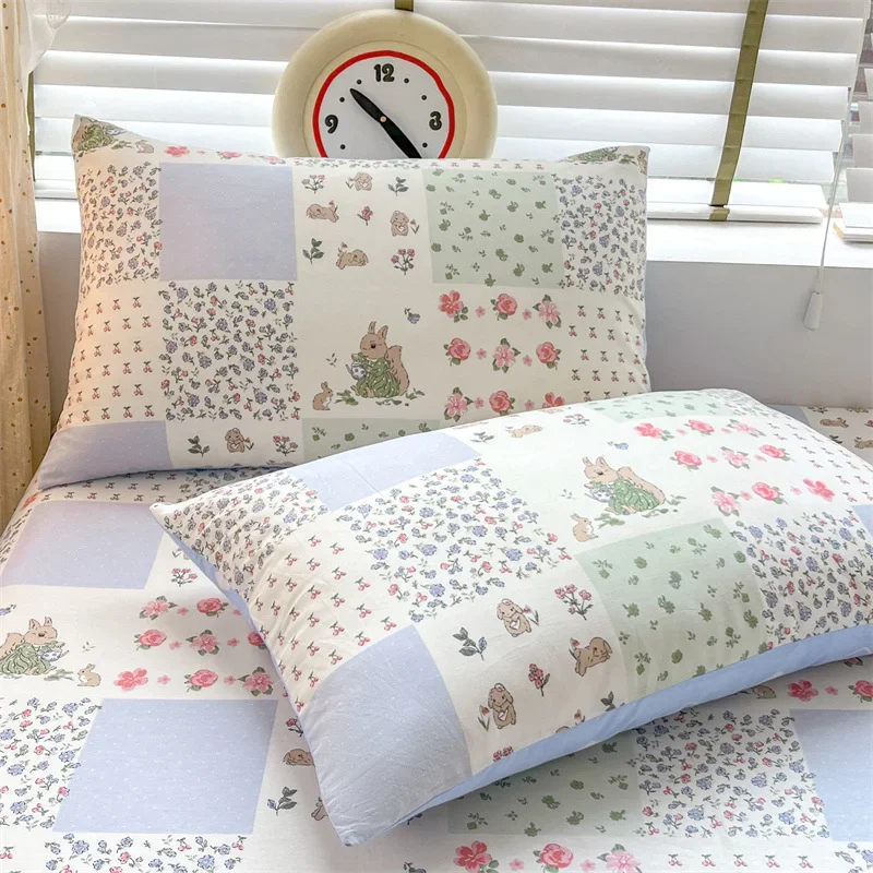 1pc Fitted Bed Sheet Cartoon Style Bed Cover for Kids Room Mattress Cover Pure Cotton Bedsheets 매트리스커버 (No Pillowcase)