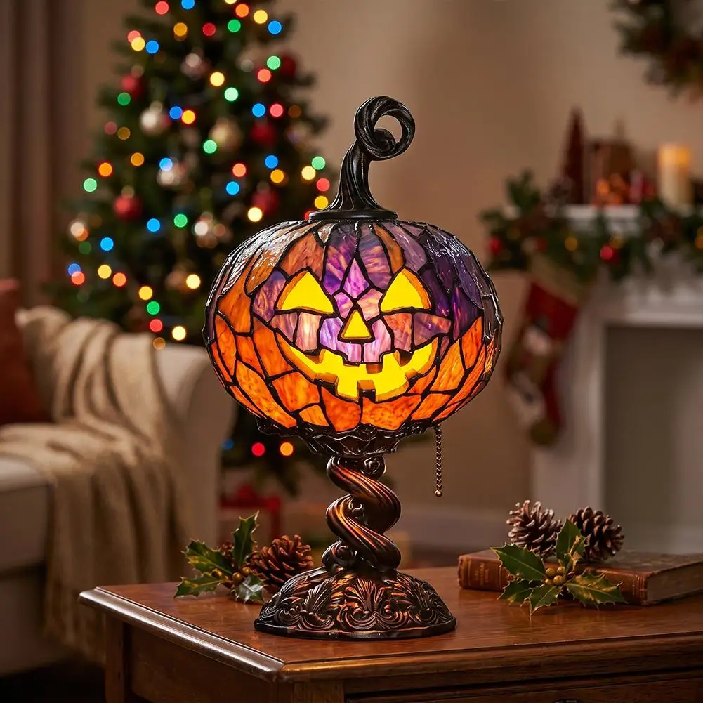 Halloween-Nachtlicht, farbecht, LED-Schreibtischlampe, dekoratives Element, Halloween-Kürbis-Tischlampe für Zuhause, Schlafzimmer, Wohnzimmer. – Detail 6