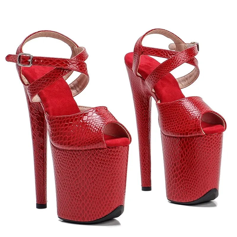 

Women's 20CM/8inches PU Upper Plating Platform Sexy High Heels Sandals Pole Dance Shoes 099