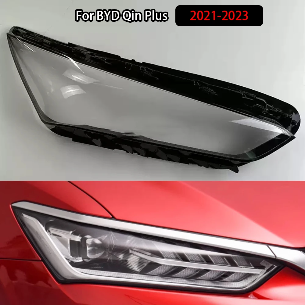 

For BYD Qin Plus 2021-2023 Headlight Cover Transparent Headlamp Shell Lens Replace Original Lampshade Plexiglass