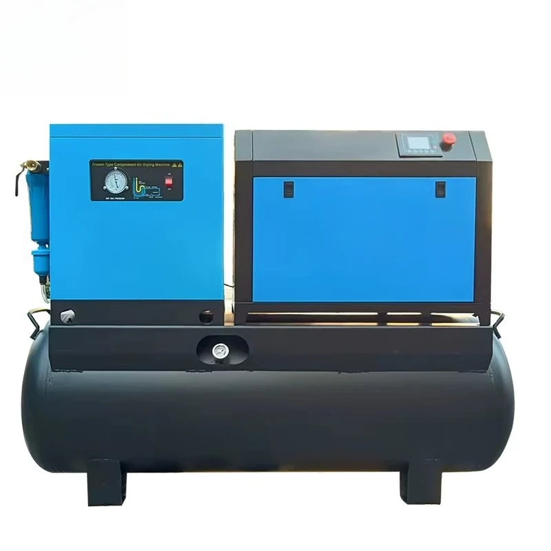 Energy Saving Low Noise 2.2kw 3kw 4kw 5.5kw 220v All-In-One Integrated Mini Air Compressor Screw Type With Tank and Dryer