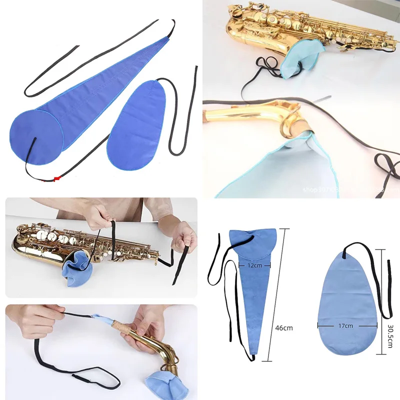 Piezas de cepillo para boquilla, accesorios para instrumentos de viento de madera, Kit de limpieza, herramientas de reparación de cuidado, paños de limpieza de franela de doble cara