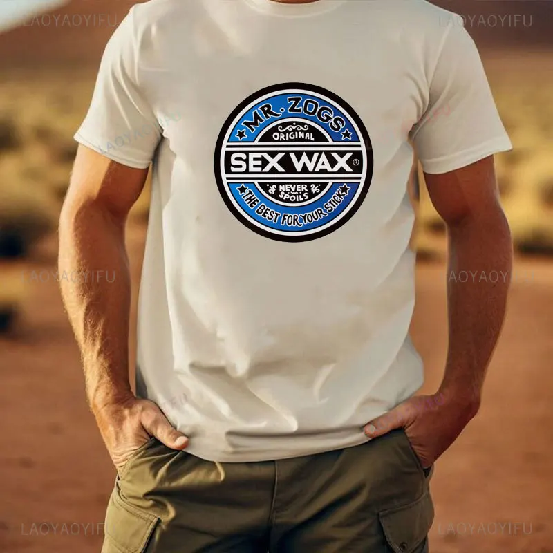 Sex Wax Mr Zogs Surf 100% Cotton Shirt Short Sleeve Unisex Tshirt Man‘s Clothing Mr. Zogs Sexwax Graphic T Shirts Harajuku Tops