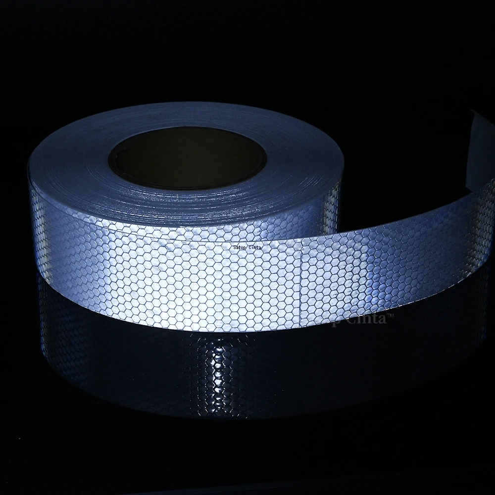 5cm/10cm/15cm/20cm*5M White Reflective Tapes Wateproof High Visibility Conspicuity Safety Strips Reflectors Caution Car Stickers