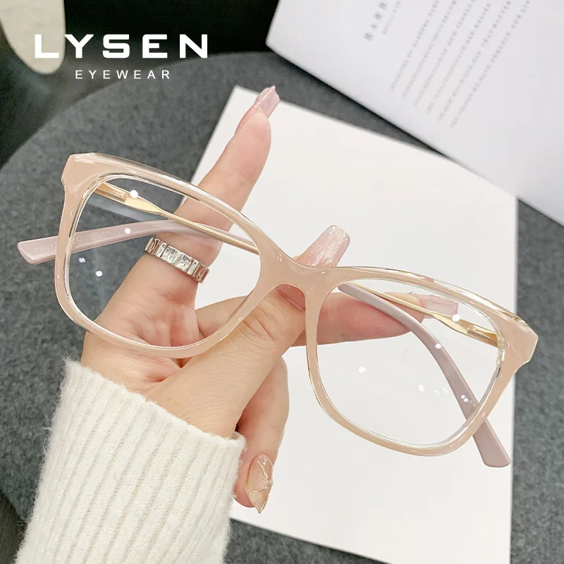 LYSEN موضة مستطيلة النساء قصر النظر النظارات الطبية اللونية مكافحة نظارات الضوء الأزرق نظارات القراءة التقدمية #6