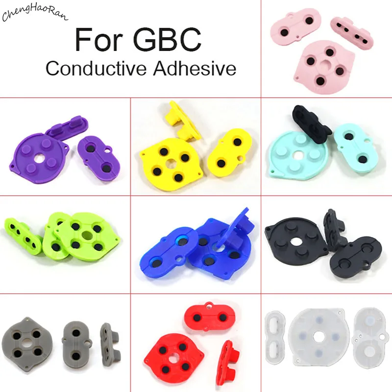 ChengHaoRan 1Set For GBC Conductive Adhesive Games Machine Button Pad Color Conductive Adhesive Shim Maintenance Accessory