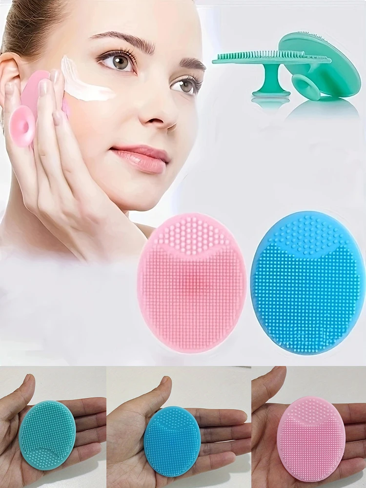 Outils de nettoyage du visage doux dissolvant de points noirs huile lèvres Peeling hors sûr Double face lavage du visage brosse de lavage