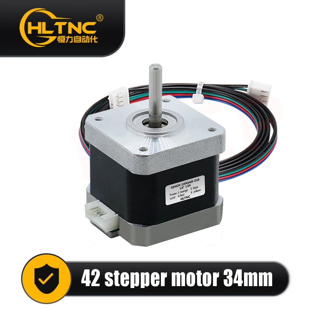 3D Printer Nema 17 Stepper Motor 0.24N.m 42HS34mm 36ozin 2.4kg.cm Single Axis 5mm Current 0.95A For CNC Router