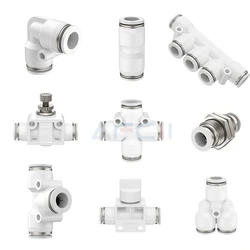 4mm 6mm 8mm 10mm 12mm PU PE HVFF PY PZA PK Pneumatic Fitting Hose Fitting Pipe Connector Trachea Water Air Quick Release Couping