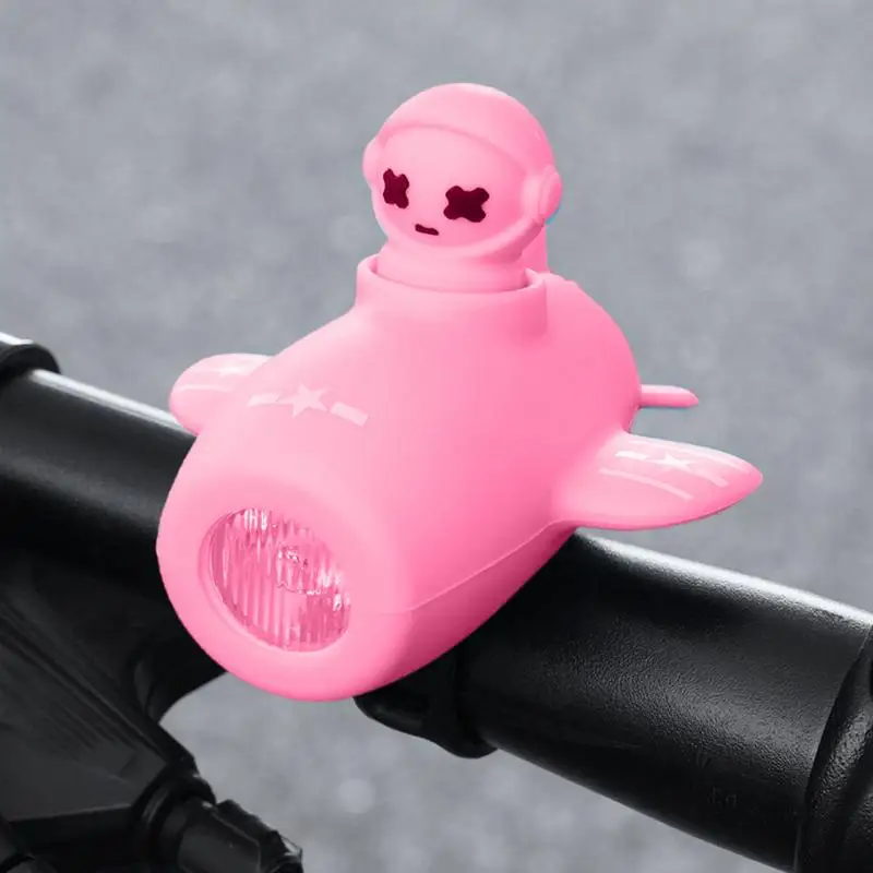 Kids Biking Light USB Rechargeable Cycling Horn Handlebar Light with Bell 110dB Speaker Electric Scooter Front Light Super Loud