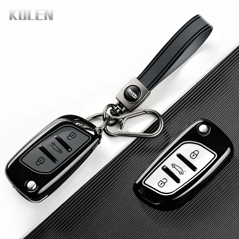 Neue TPU-Autoschlüsselhülle für Citroen C2 C3 C4 C5 C6 C8 DS4 für Peugeot 107 207 306 307 407 308 607 Schutzhülle für Schlüsselanhänger