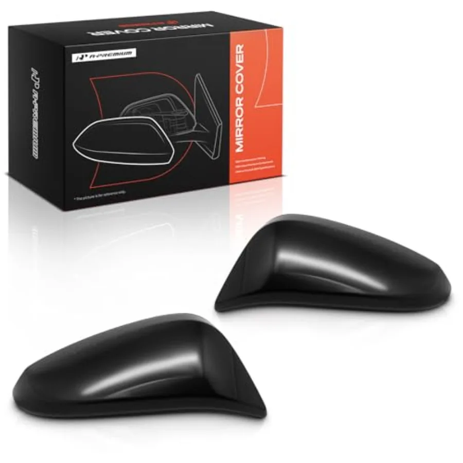 

2 PCS Driver and Passenger Side Rearview Mirror Covers Caps - Compatible with Toyota Highlander 2014-2019 - Smooth Black, with