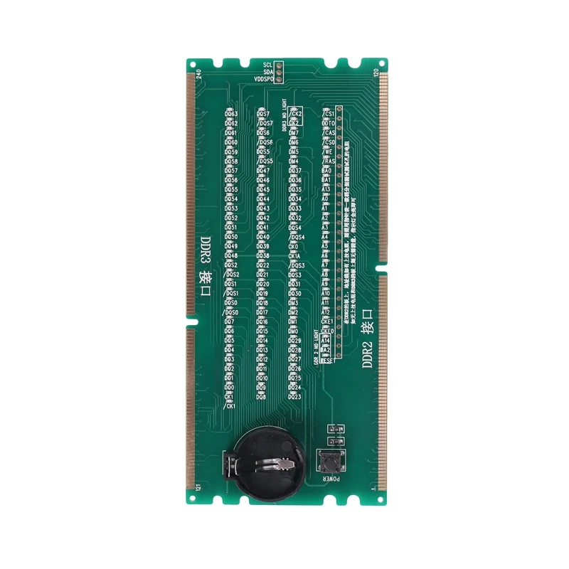 DDR2 and DDR3 2 in 1 Illuminated Tester with Light for Desktop Motherboard Integrated Circuits