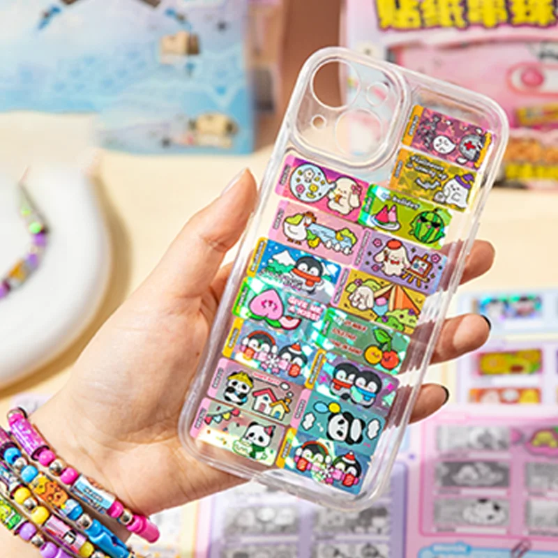 Mr.Paper 4 Styles String Stickers Set, Creative Sticker Bracelet Rolls for People DIY Craft, Colorful Elastic Band Stationery