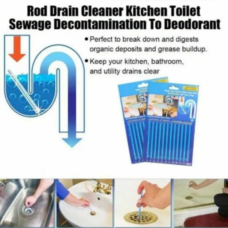 Drain Cleaner Spot Pipe Cleaner Kitchen Toilet Bathtub Sani Sticks Oil Decontamination Clean Sewer Household Cleaning Chemicals