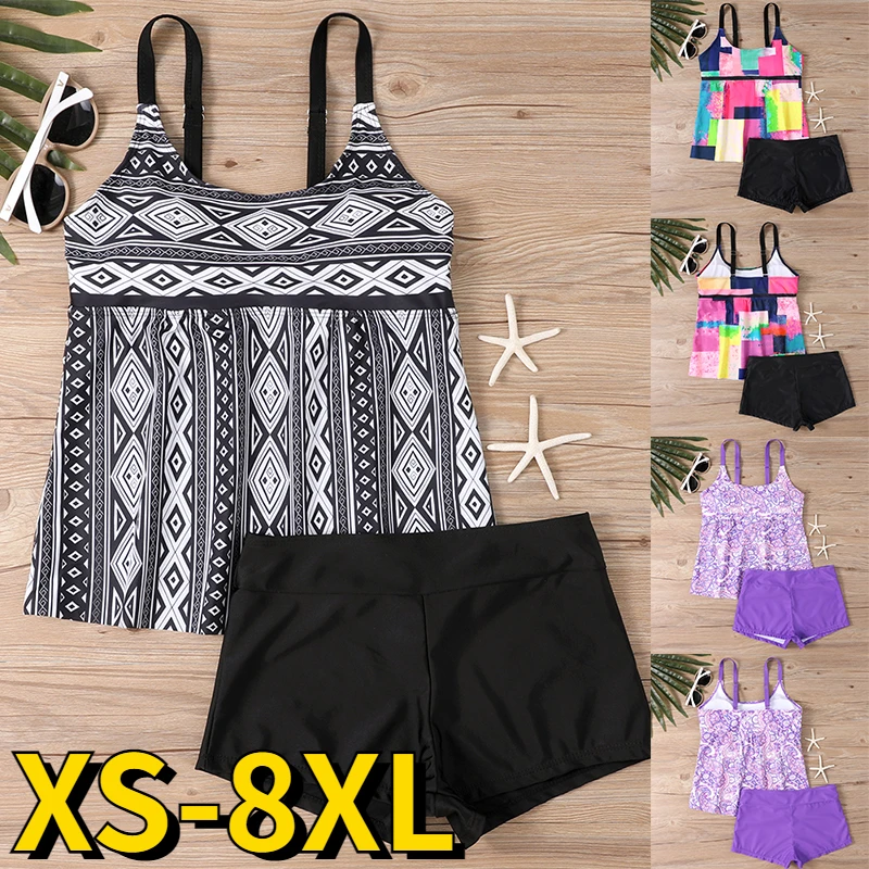 

2023 New Summer Women Sexy Two Pieces Tankini Fashion Monokini High Waist New Design Printing Beachwear Swimwear Fashion Bikini