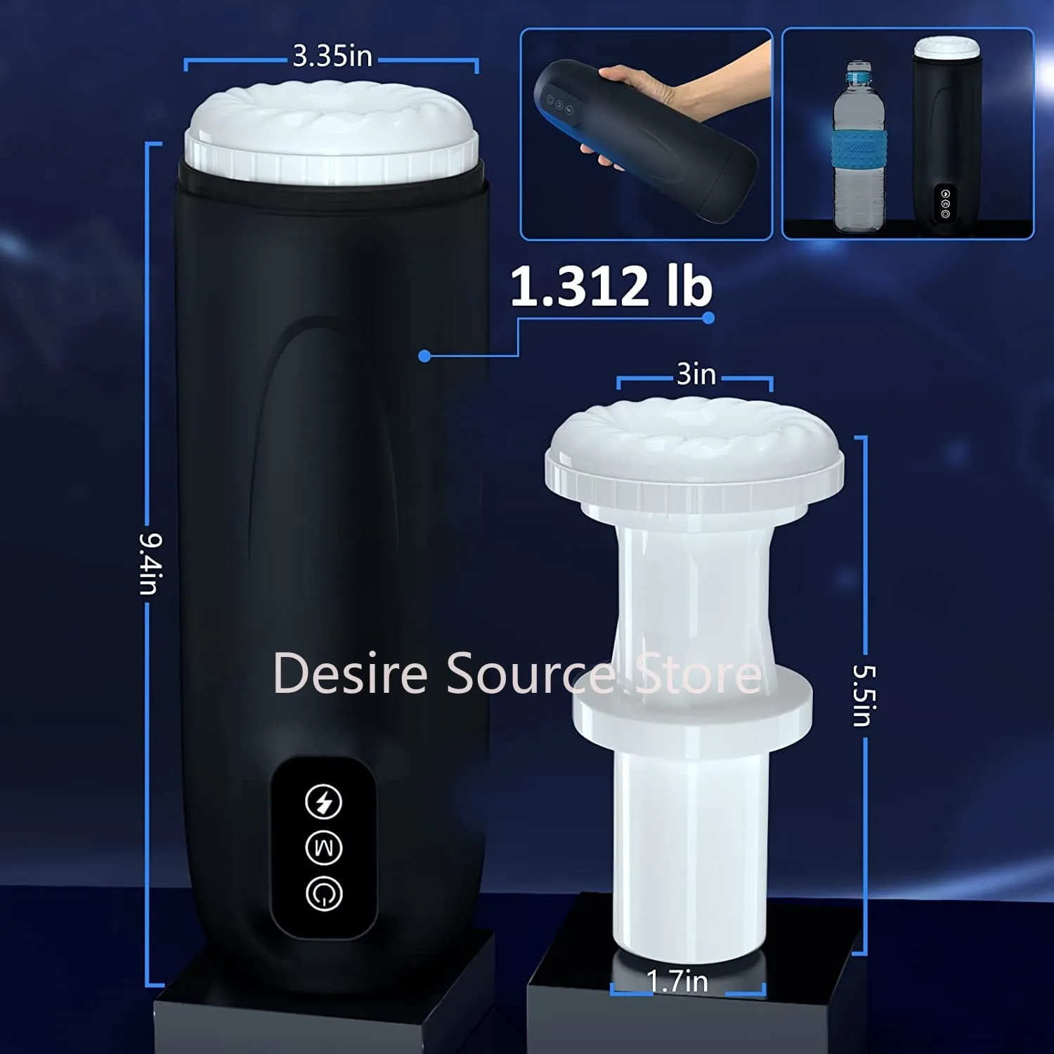 Automatic Suck Male Masturbator Cup Telescopic Vibrator Clamping Suction Waterproof Machine Vagina Vibrator Sex Toys for Men 18+