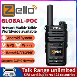 Zello Radio PoC de larga distancia tarjeta Sim inteligente Walkie Talkie red 4G LTE 100KM comunicación Wifi Radio bidireccional