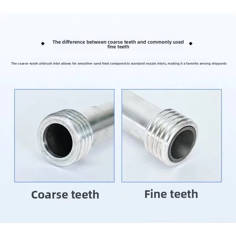 High pressure sandblasting machine accessories sandblasting tank boron carbide single and double air inlet nozzle gun head
