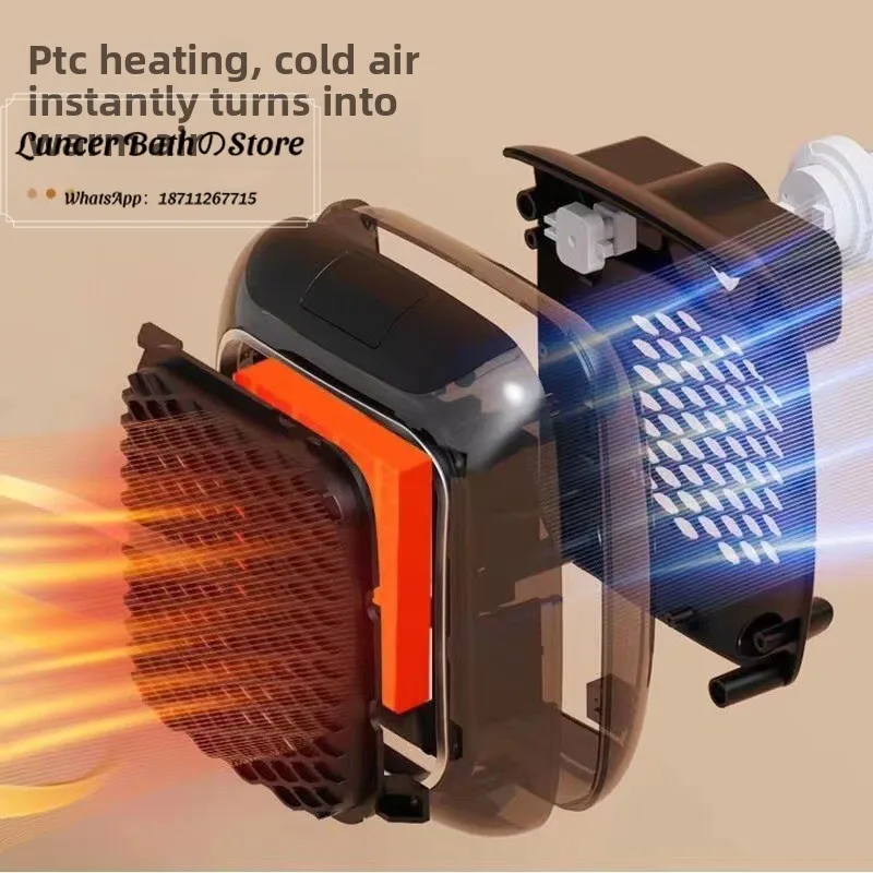 Small Home Convenient Wall Mounted Desktop Heater Mini Warm Air Under Table Office Square Heating and Temperature Control