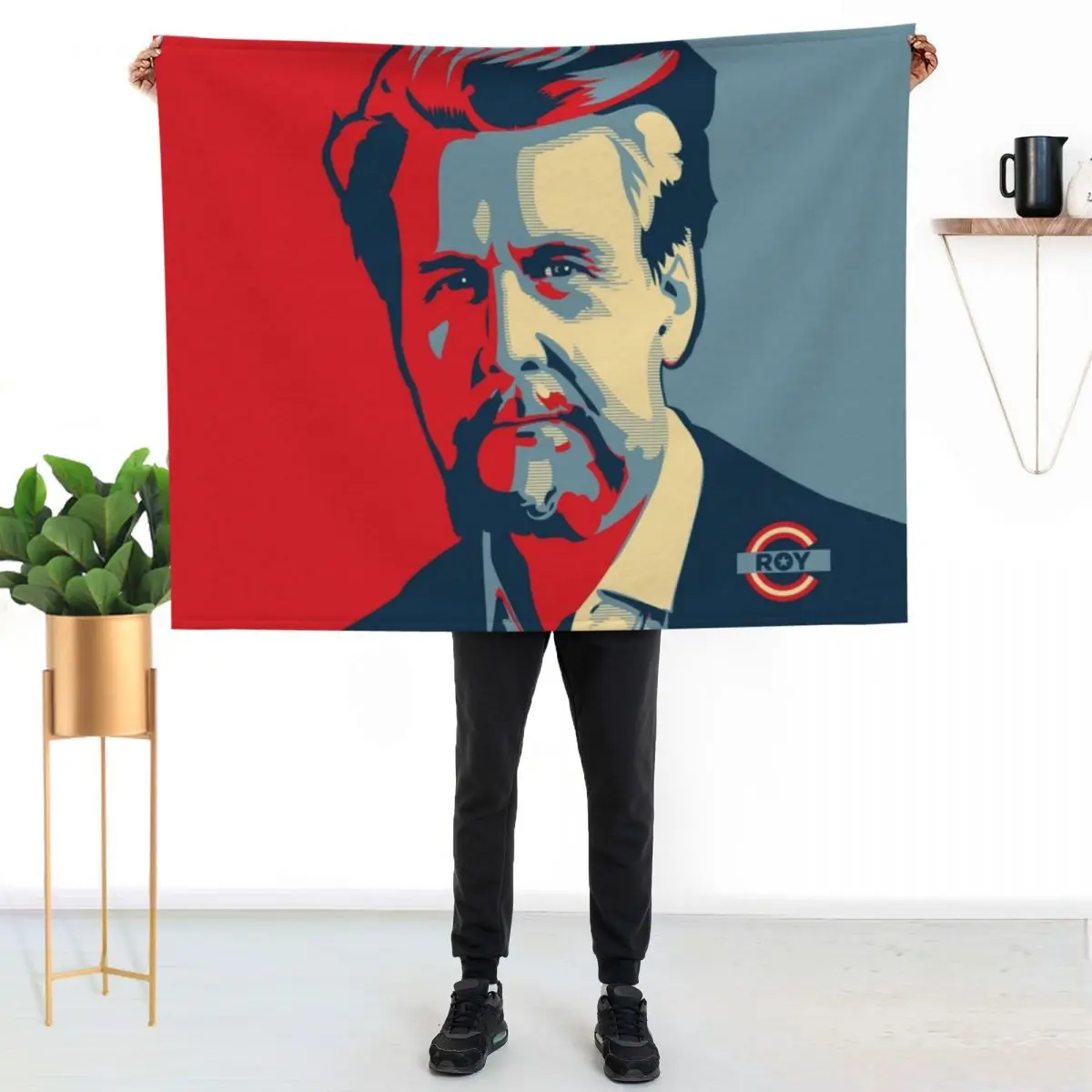 Connor Roy - HOPE Throw Blanket Shaggy Warm Sofa Quilt funny gift Furry Decorative Throw Blankets