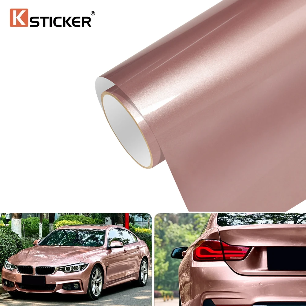 Car Wrapping Vinyl Film Rose Pink Vehicles Multi-Function Durable Auto Motorcycle Body Color Modified Accessoires