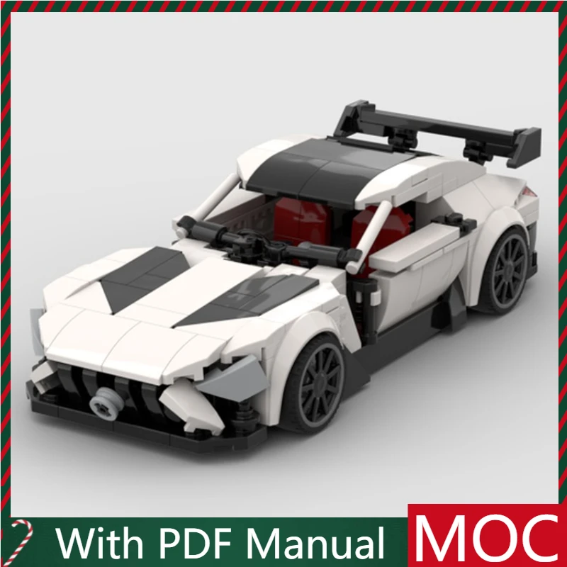 

301 шт., хит продаж, MOC, белая модель гоночного автомобиля, модульный набор «сделай сам», строительные блоки, детская сборка, дисплей, игрушки, фестиваль, подарок-сюрприз