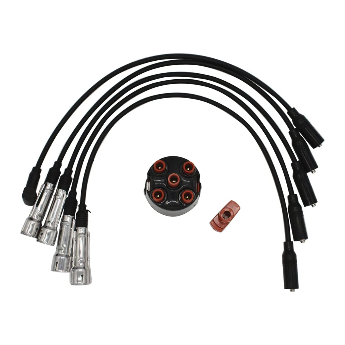 

Car Ignition System Kit Distribution Cap with Rotor Ignition Wires for Golf 3 Passat 35I Vento 1H0998031 Car