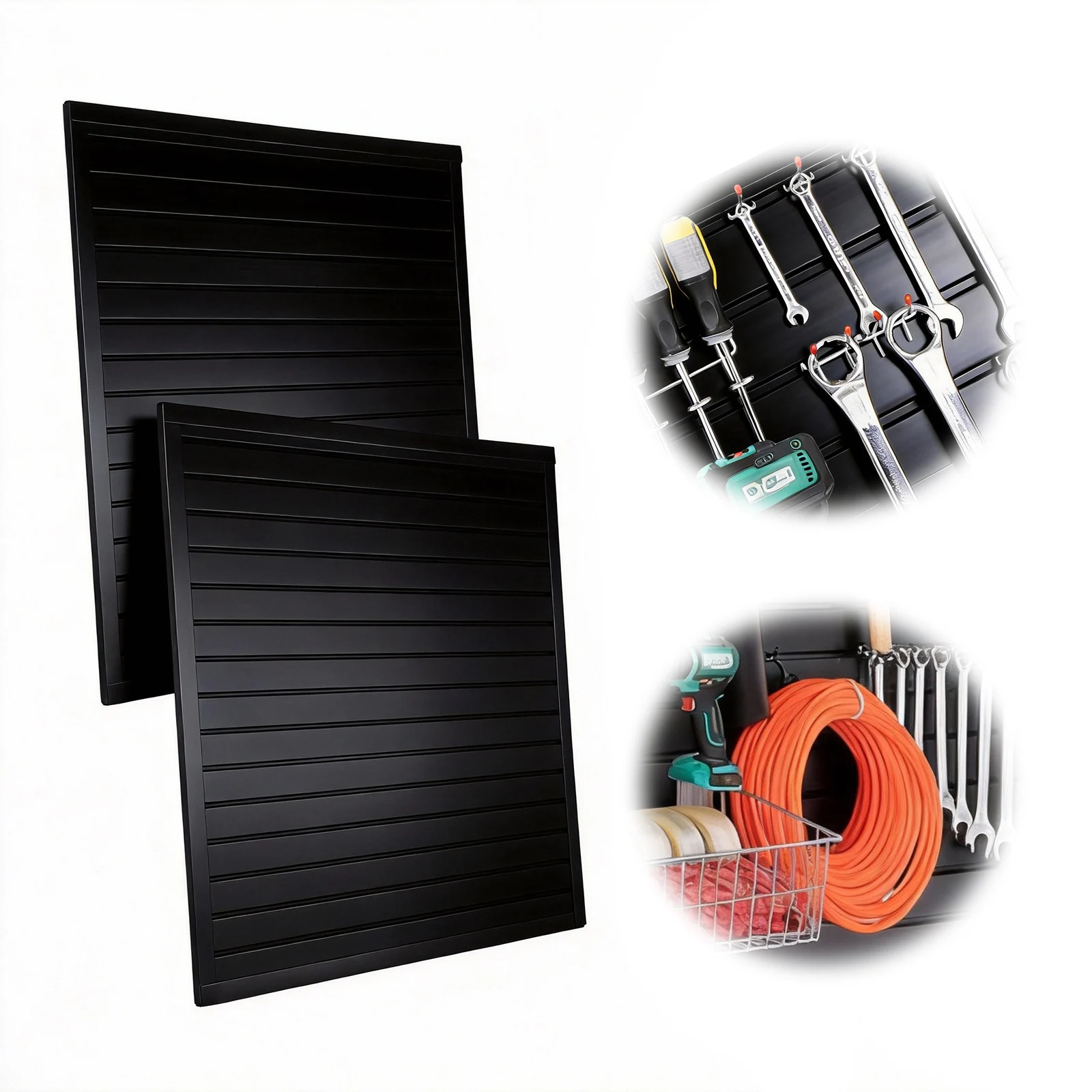 

Комплект из 2-х настенных систем хранения для гаража, 4х8 футов, ПВХ, настенные стеллажи с высокой грузоподъемностью для гаража и мастерской