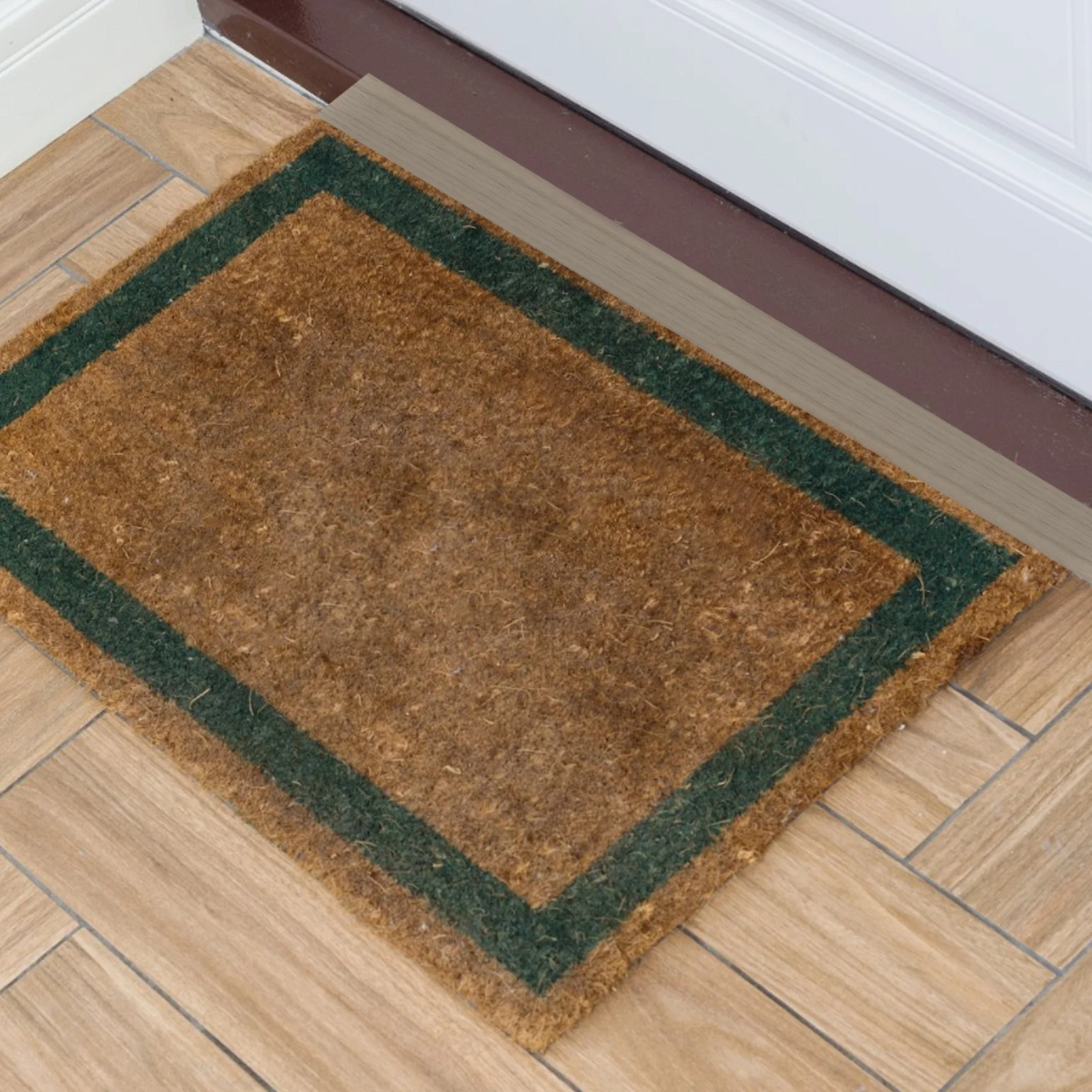 1 لفة شريط انتقال الأرضية، سجادة PVC ذاتية اللصق إلى شريط عتبة البلاط، حواف أرضية مرنة غير قابلة للانزلاق، سهلة التركيب