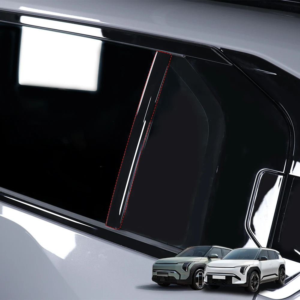 

Car Door Window C-Pillar Decoration Stripe Cover Exterior Black Style ABS Accessories Door Decoration For Kia EV3 2024 2025 2026