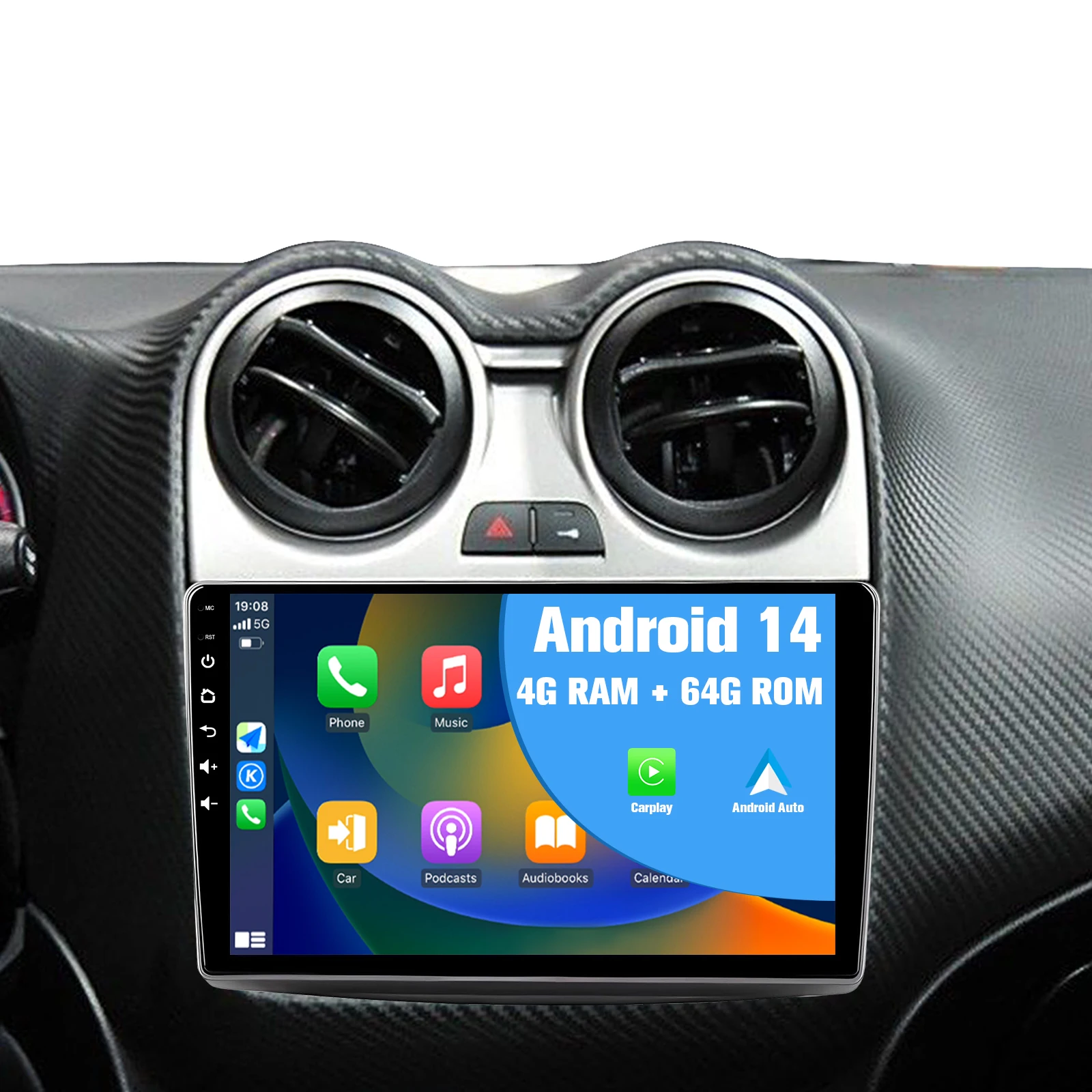 

Android car radio for Alfa Romeo MiTo 955 (2008 - 2016) stereo screen Carplay Android Auto, GPS, FM RDS Radio, Bluetooth,9’’,64G