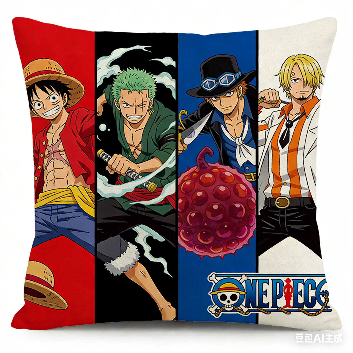 One Piece Monkey D Luffy Pillow Cover Anime Decorative Square Pillowcase for Bedroom Living Room Sofa Car Home Decor - view 4