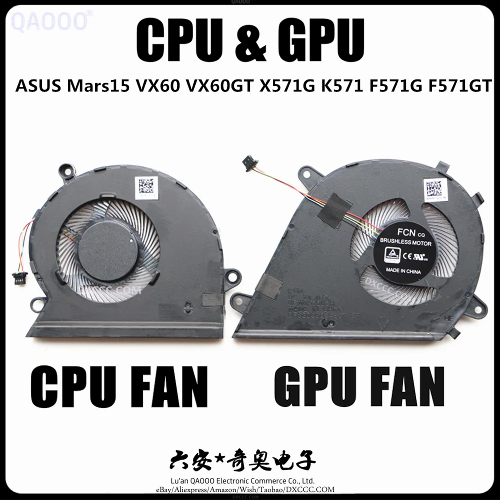 

LAPTOP CPU FAN FOR ASUS Mars15 X571G K571 F571G F571GT / VX60 VX60GT CPU COOLING FAN