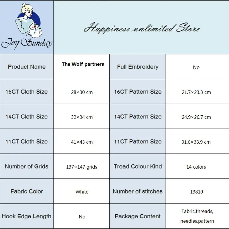 الأبدية الحب الذئب عيد الميلاد عبر عدة خياطة القطن البيئي مختوم 14ct متجر جديد ترويج المبيعات التطريز ديكور المنزل