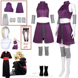 Anime Yamanaka Ino Cosplay Costume Top Skirt Waist Bag Leg Covers Cos Convention Daily Wear Gift
