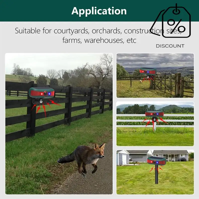 ABMF-Солнечный датчик сигнализации, солнечный датчик движения PIR, гавкий, 129 дБ, звуковое предупреждение