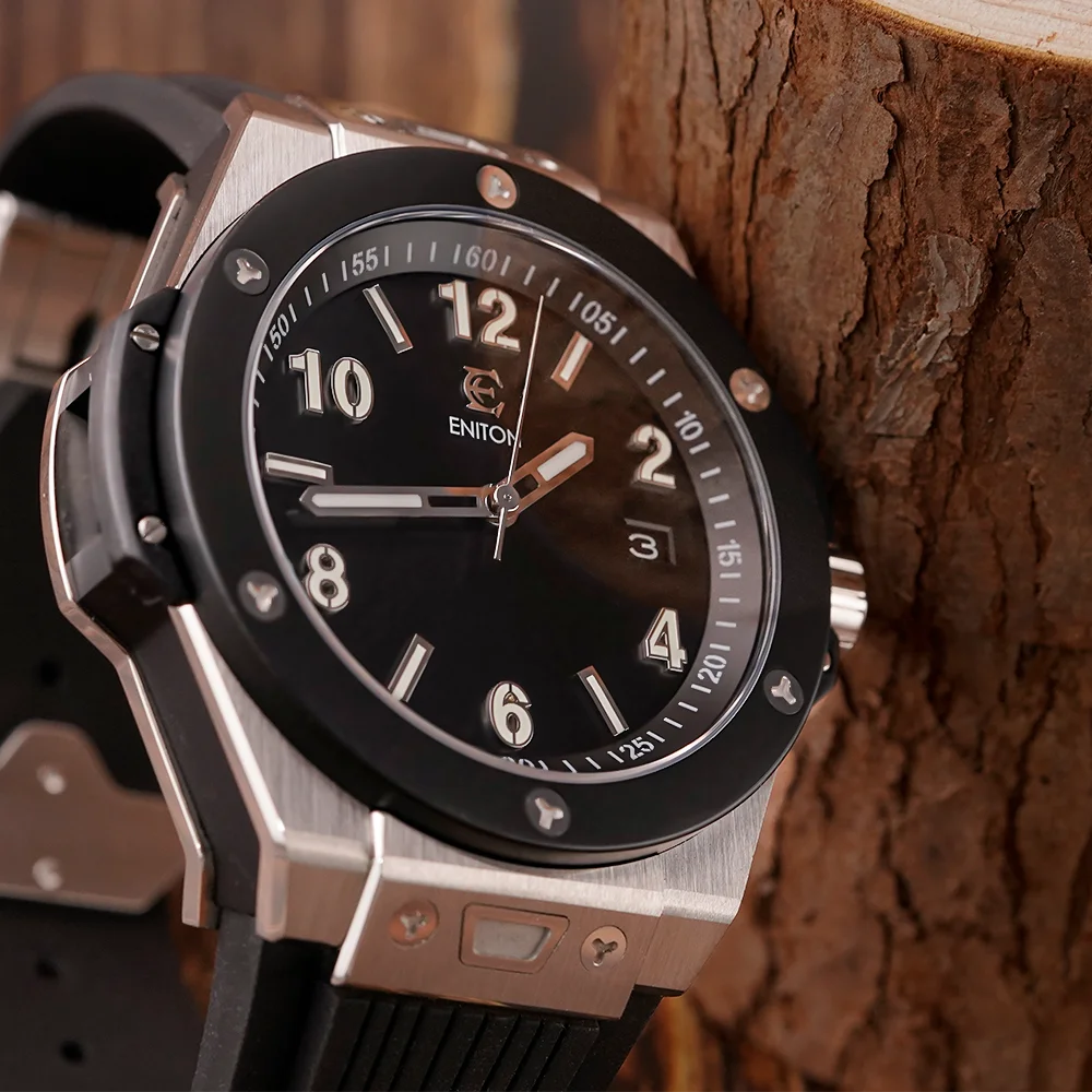 

ENITON 42mm stainless steel night light business luxury NH35 watch waterproof man watches reloj hombre lujo alta gama
