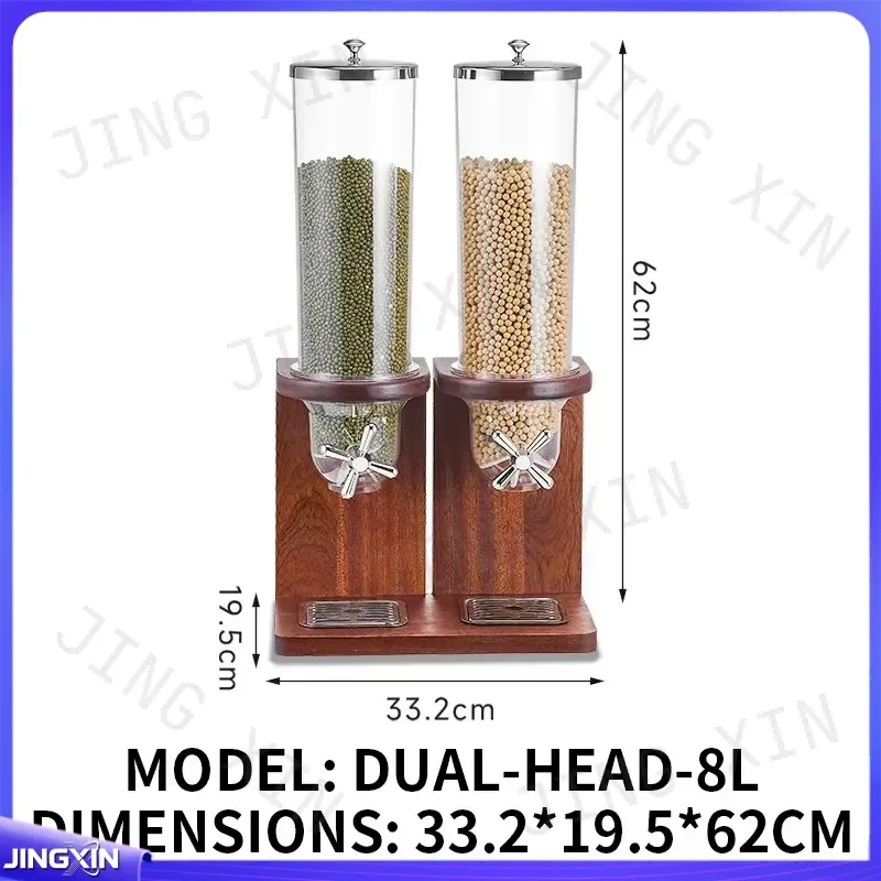 custom for 12L Stainless Steel Cereal Dispenser PC Bulk Food Storage Container Oatmeal Grain Keeper Kitchen Pantry Organizer