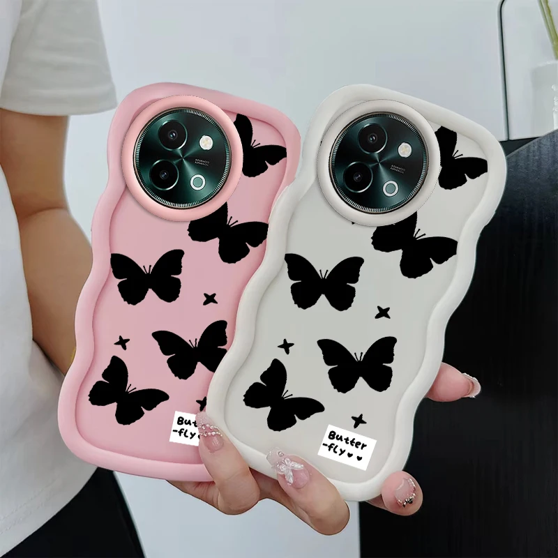 Fashion Wave Cassa Del Telefono Per VIVO V25 V27 V27e V29 V29e V30 V30e Y03 Y17 Y17S Y22s Y28 Y29 Y36 Y39 Y400 Y78 Morbida Macaron Copertura