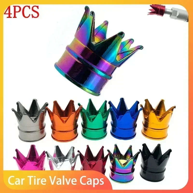 4PCS Car Styling Accessories Alloy Aluminum Tire Valve Caps For Car Bike Motorcycle Valve Stem Covers Wheel Air Protection Cap