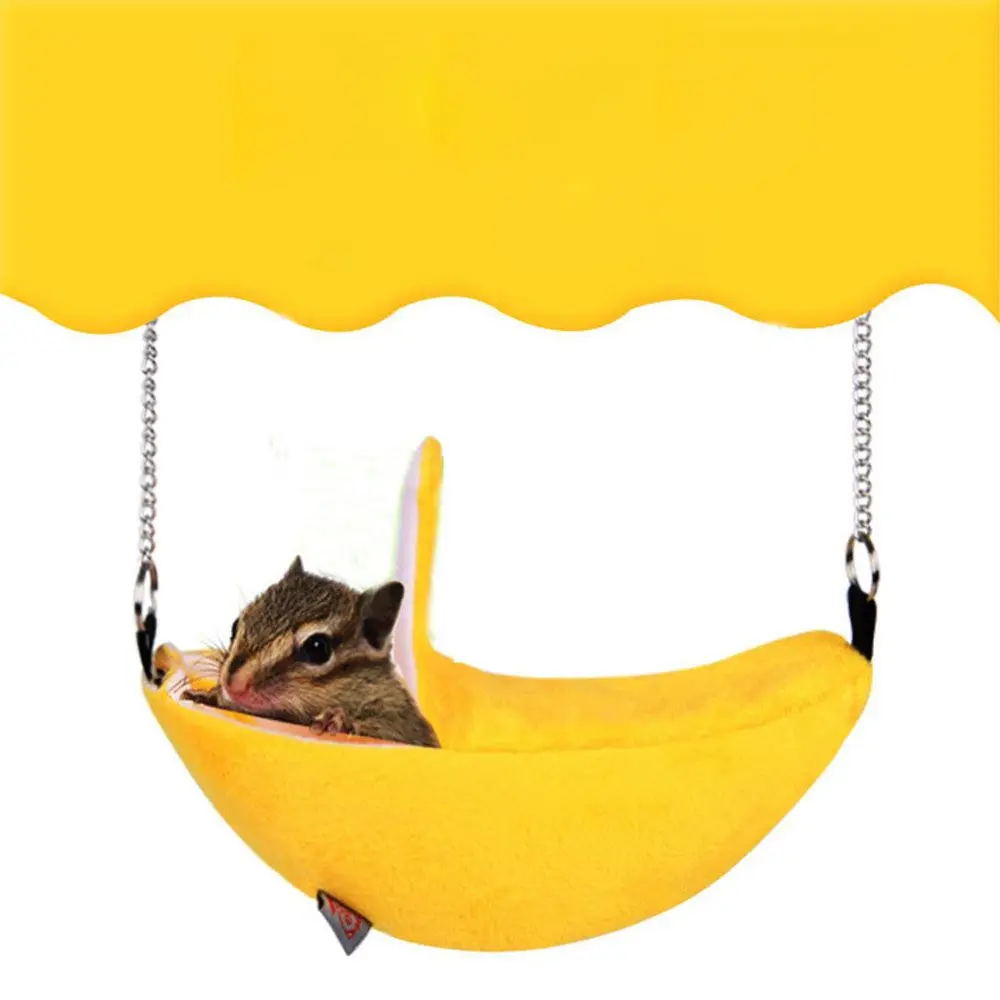 

Supplies Small Animal Sleeping Bed Swing Toys Hanging Design Hammock Bunk Bed Pet House Nest Rat Cage Banana Hamster Hammock