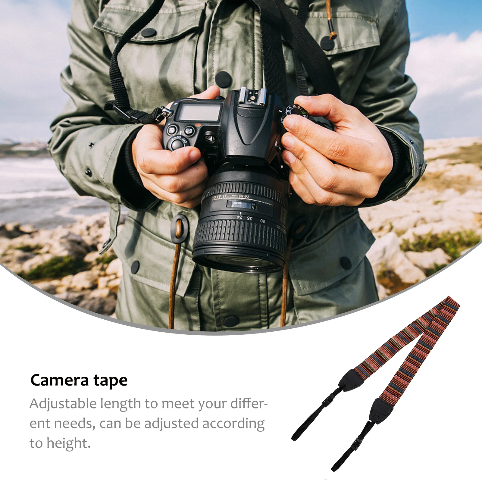 

2Pcs Camera Shoulder Strap Premium Adjustable Comfort Fit for Travel Outdoor Sports Neck Sling Belt for Dslr Camera