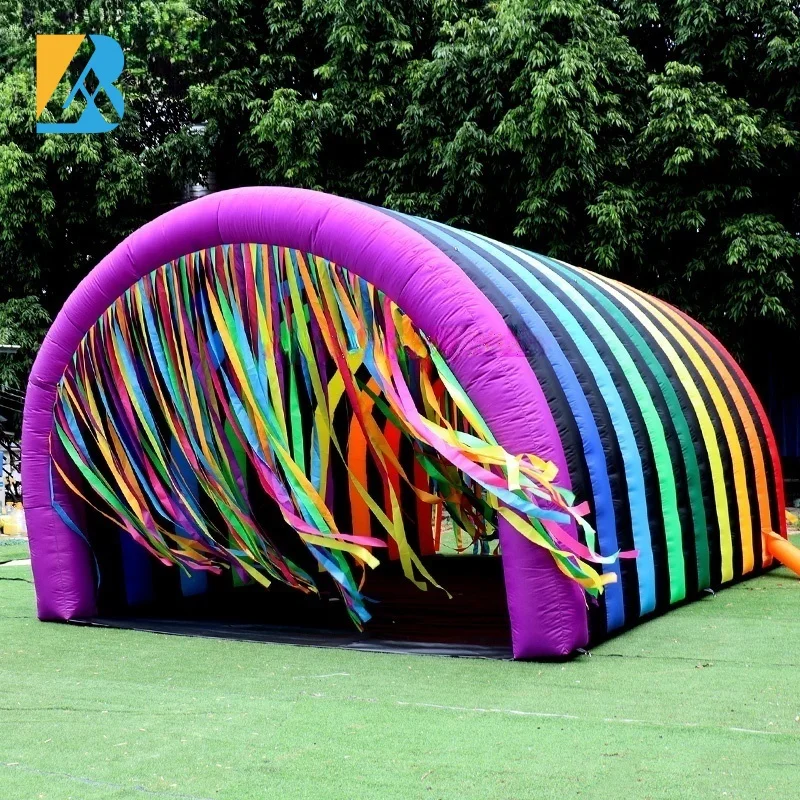 Custom Inflatable Entrance Giant Rainbow Inflatable Entryway for Party Activity Rentals Toys