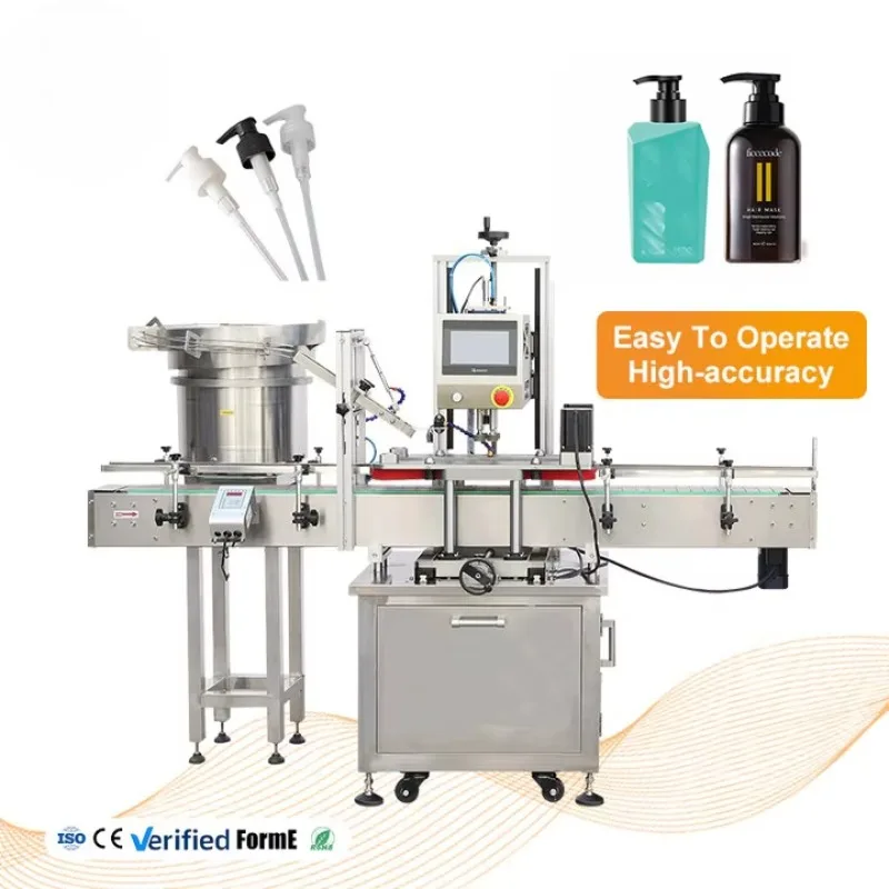 Automatic Electric Plastic Bottle Screwing Capping Machine Shampoo Squeeze Bottle Capping Machine