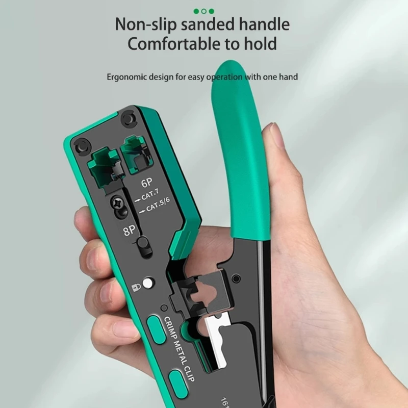 Strumento crimpatura del filo RJ45 Pinza tutto in passante per piegare filo Pinze in acciaio ad alto tenore per