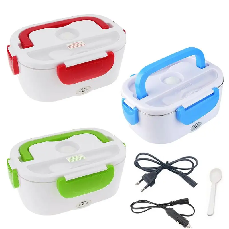 1.5L Portable Travel Car Work Heating Bento Box 12V 220V Fast Heating Food Container Electric Heated Lunch Box Dinnerware US/EU